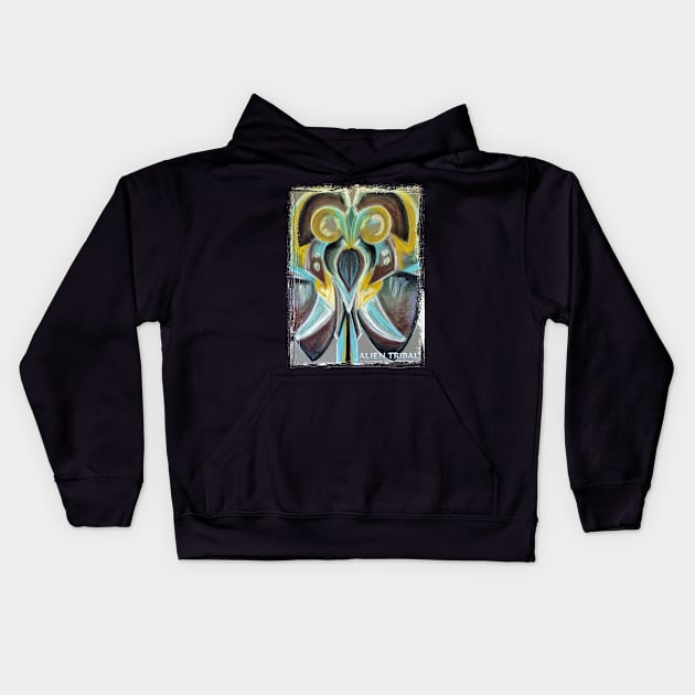 Alien Tribal 4 Kids Hoodie by jmodern